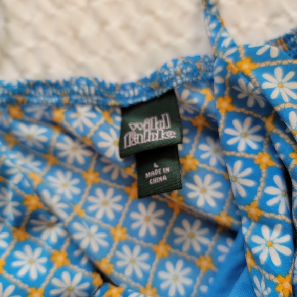 Wild Fable Blue and Yellow Floral Top crop top. SZ XL - Picture 4 of 5